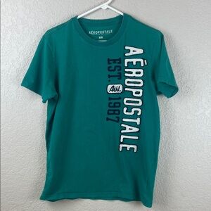 Aeropostale Men's Green Graphic Tee Shirt Size Medium